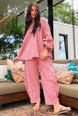 Nonni Gingham 7/8 Barrel Pant Jam
